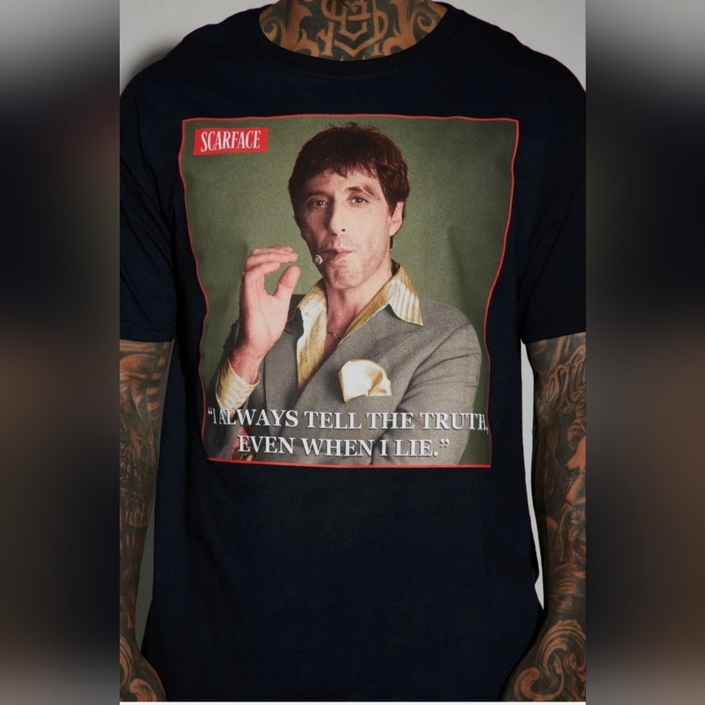 New Scarface Tony Montana "I Always Tell The Truth" Unisex Graphic Tee, Small
